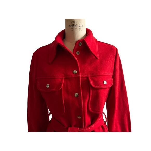 Vintage Knockabouts Pendleton Red Virgin Wool Jacket EUC USA SMALL - Picture 2 of 7